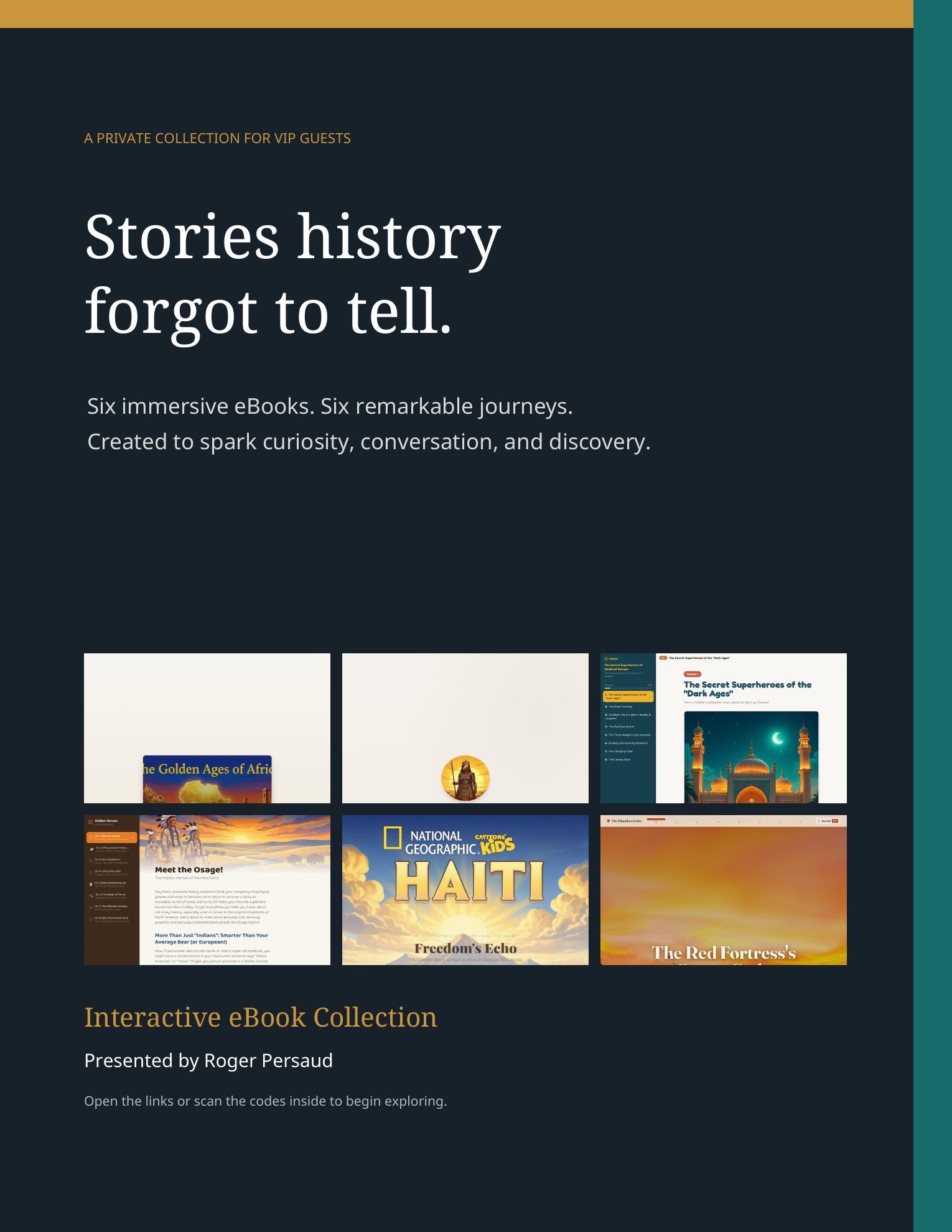 Cover of the VIP Interactive eBook Collection by Roger Persaud